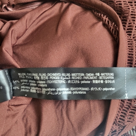 New Zara Mesh Brown One Piece Blogger/Influencer Fave Bodysuit/Swimsuit NWT Sz M - Picture 13 of 14